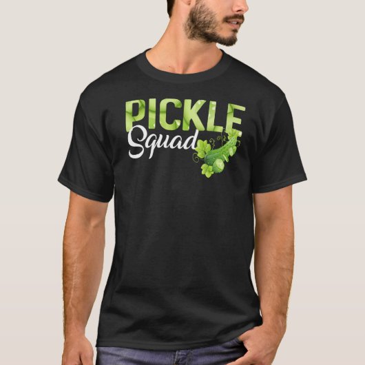 Cool Pickle Cucumber Vegan Squad Green Grocer Gree T-shirt (Voorkant)