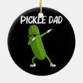 Cool Pickle Gift voor papa Big Dill Cucumber Keramisch Ornament (Achterkant)
