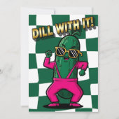 Cool Pickle Lover Dill With It funny pun gift Bedankkaart (Voorkant)