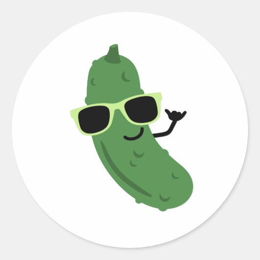 Cool Pickle Ronde Sticker (Voorkant)