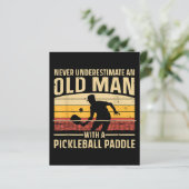 Cool Pickleball Art voor mannen Paddle Picklebal (Staand voorkant)