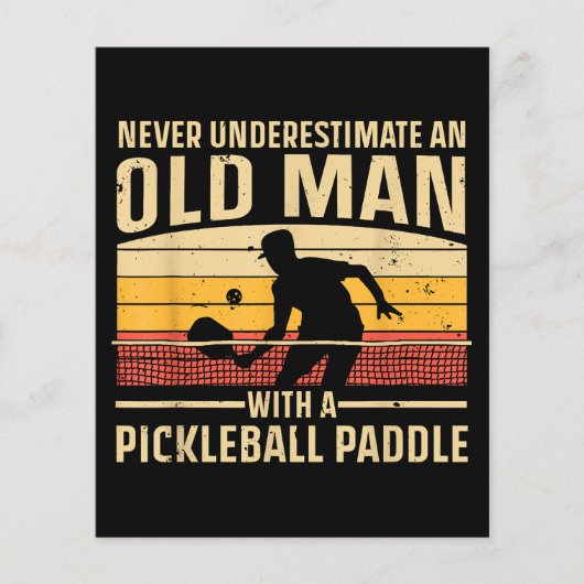 Cool Pickleball Art voor mannen Paddle Picklebal (Voorkant)