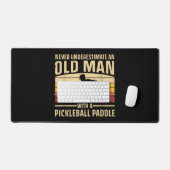 Cool Pickleball Art voor mannen Paddle Picklebal Bureaumat (Keyboard & Muis)