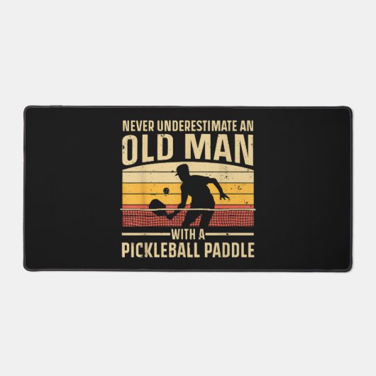 Cool Pickleball Art voor mannen Paddle Picklebal Bureaumat (Voorkant)