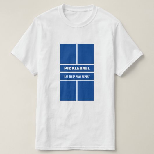 Cool pickleball court t shirt met grappig citaat (Design voorkant)