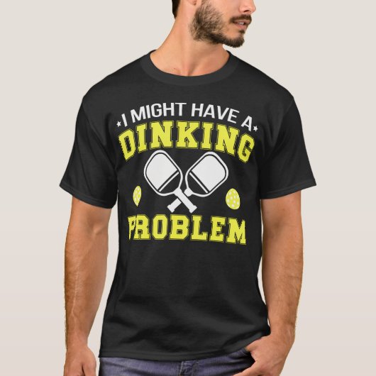 Cool Pickleball Dinking Probleem Voor Opa T-shirt (Voorkant)