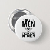 Cool pickleball echte mannen blijven uit de keuken ronde button 5,7 cm (Voorkant /achterkant)