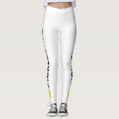 Cool Pickleball Leggings Gele standaard aangepaste (Voorkant)