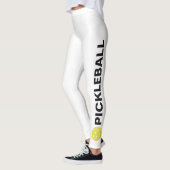 Cool Pickleball Leggings Gele standaard aangepaste (Links)