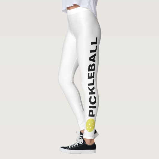 Cool Pickleball Leggings Gele standaard aangepaste (Links)