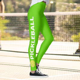 Cool Pickleball Leggings Gele standaard aangepaste