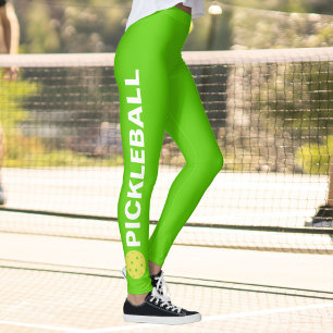 Cool Pickleball Leggings Gele standaard aangepaste