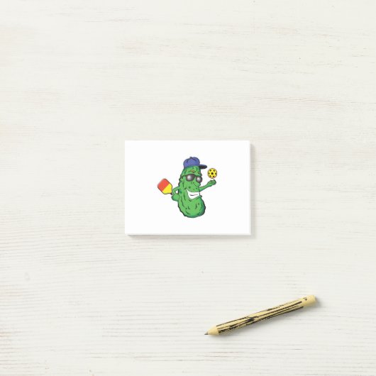 Cool Pickleball Logo Post-it® Notes (Op bureau)