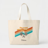 Cool Pickleball Mam Canvas tas Large Retro (Voorkant)