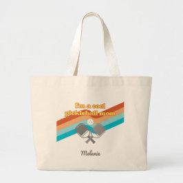 Cool Pickleball Mam Canvas tas Large Retro