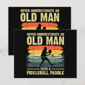 Cool Pickleball-ontwerp voor mannen Opa Pickleball (Voorkant / Achterkant)