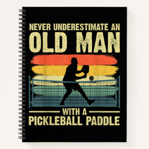 Cool Pickleball-ontwerp voor mannen Opa Pickleball Notitieboek