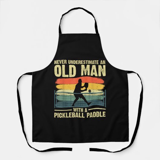 Cool Pickleball-ontwerp voor mannen Opa Pickleball Schort (Voorkant)