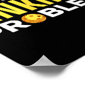 Cool pickleball-ontwerp voor mannen vrouwen dink poster (Hoek)
