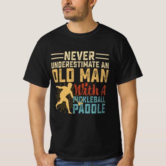 Cool Pickleball Opa Paddle Sport Pickleball T-shirt (Voorkant)