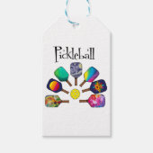 Cool Pickleball Paddle Sports Rainbow Cadeaulabel (Voorkant)