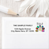 Cool Pickleball Paddle Sports Rainbow Etiket (Insitu)