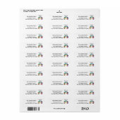 Cool Pickleball Paddle Sports Rainbow Etiket (Full Sheet)