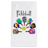 Cool Pickleball Paddle Sports Rainbow Klein Cadeauzakje (Voorkant)