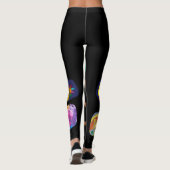 Cool Pickleball Paddle Sports Rainbow Leggings (Achterkant)