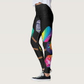 Cool Pickleball Paddle Sports Rainbow Leggings (Links)
