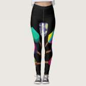 Cool Pickleball Paddle Sports Rainbow Leggings (Voorkant)