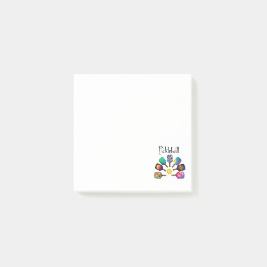 Cool Pickleball Paddle Sports Rainbow Post-it® Notes (Voorkant)