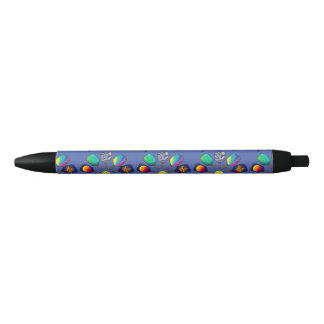 Cool Pickleball Paddle Sports Rainbow Zwarte Inkt Pen