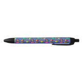 Cool Pickleball Paddle Sports Rainbow Zwarte Inkt Pen (Bodem)