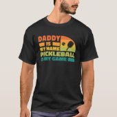 Cool Pickleball Papa Paddle Retro Sunset Paddlebal T-shirt (Voorkant)