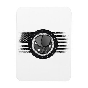 Cool Pickleball Sport USA Grunge Vlag - Pickleball Magneet