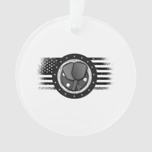 Cool Pickleball Sport USA Grunge Vlag - Pickleball Ornament