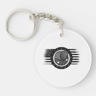 Cool Pickleball Sport USA Grunge Vlag - Pickleball Sleutelhanger