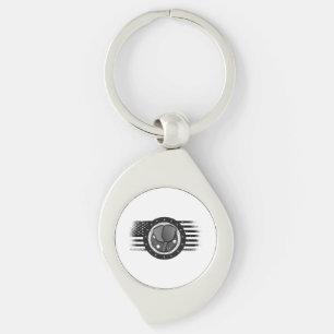 Cool Pickleball Sport USA Grunge Vlag - Pickleball Sleutelhanger