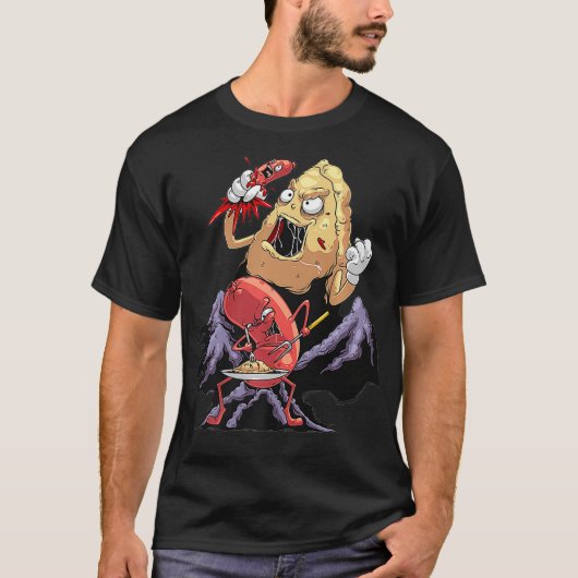 Cool Pierogi en Kielbasa Pools voedselbureau T-shirt (Voorkant)