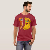 Cool Pierogi en Kielbasa Pools voedselbureau T-shirt (Voorkant volledig)