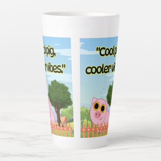 Cool Pig Quote Latte Mok (Voorkant)