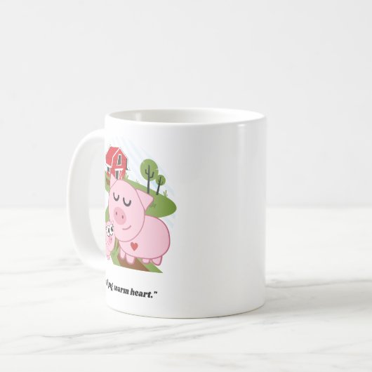 Cool Pig Warm hart Koffiemok (Voorkant links)