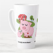 Cool Pig Warm hart Latte Mok (Linkerhoek)