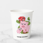 Cool Pig Warm hart Papieren Bekers (Achterkant)