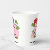 Cool Pig Warm hart Papieren Bekers (Rechts)