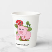 Cool Pig Warm hart Papieren Bekers (Voorkant)