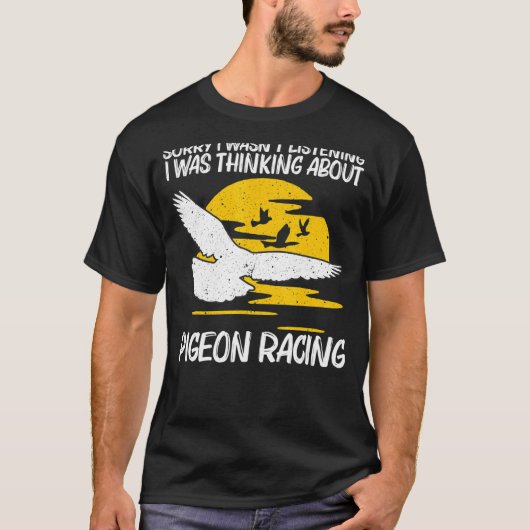 Cool Pigeon Racing for Men Women Homing Pigeon Rac T-shirt (Voorkant)