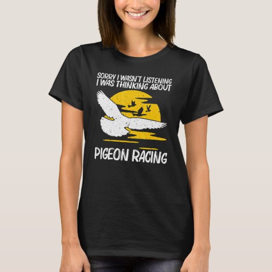 Cool Pigeon Racing for Men Women Homing Pigeon Rac T-shirt (Voorkant)