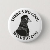 Cool Pigeon Ronde Button 5,7 Cm (Voorkant)